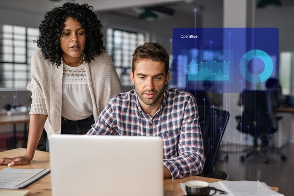Employee with laptop
