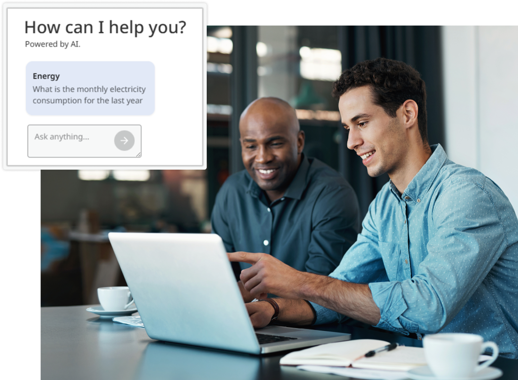 Image of a worker using AI