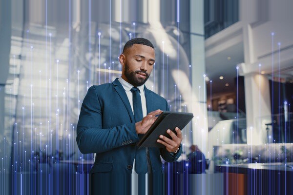 man with tab
